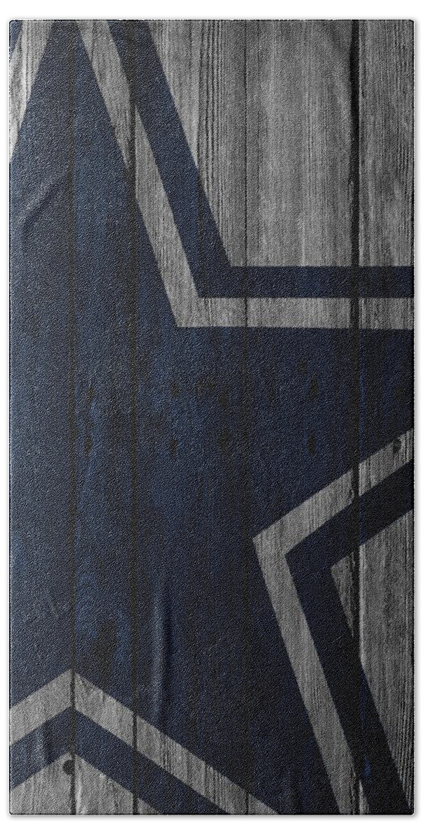 Dallas Cowboys Hand Towel featuring the photograph Dallas Cowboys Wood Fence by Joe Hamilton
