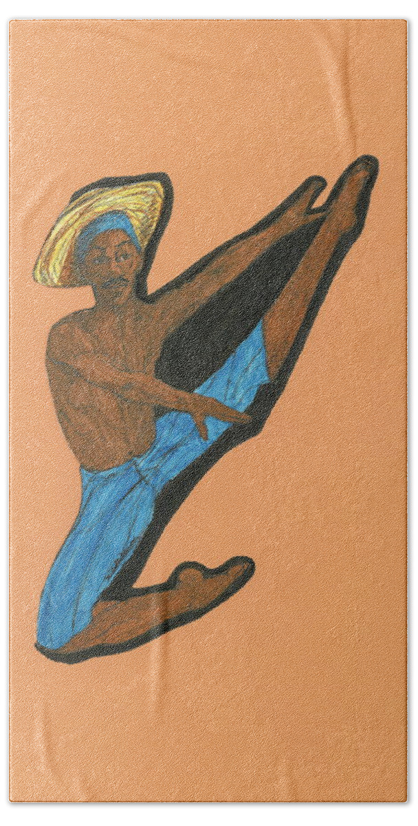 Dancer Bath Towel featuring the painting Dancer by Michelle Gilmore