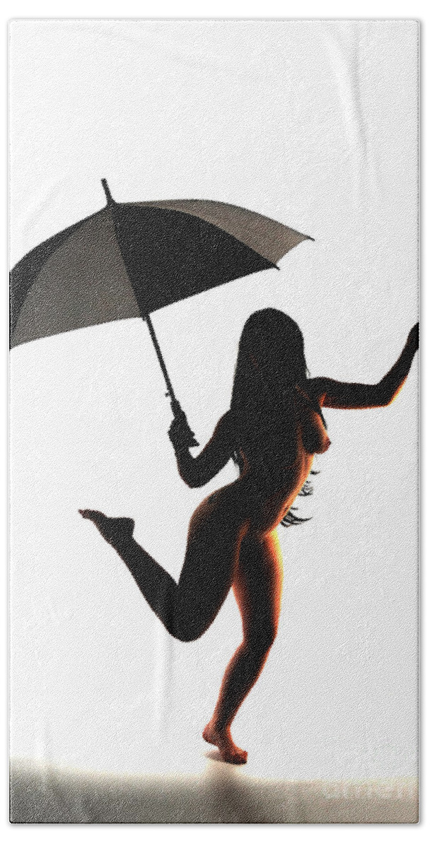 Artistic Hand Towel featuring the photograph Dancing in the rain by Robert WK Clark