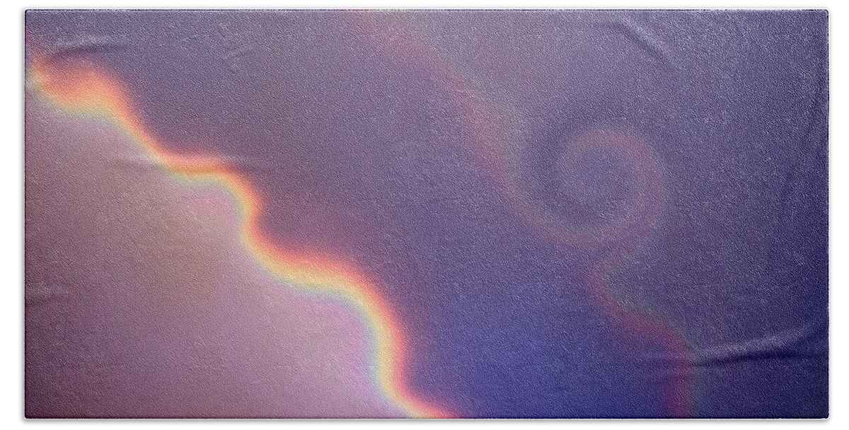 Rainbow Bath Towel featuring the digital art Dancing Rainbows by Donna Blackhall