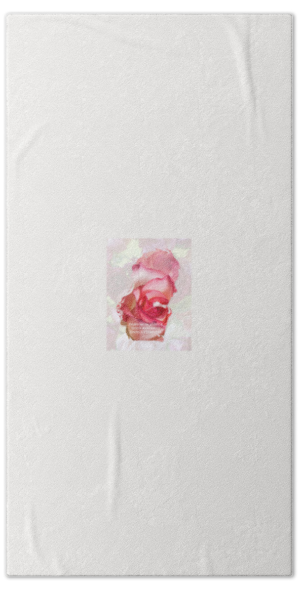 Coeur Bath Towel featuring the digital art Yes Valentine Gift M1 by Johannes Murat