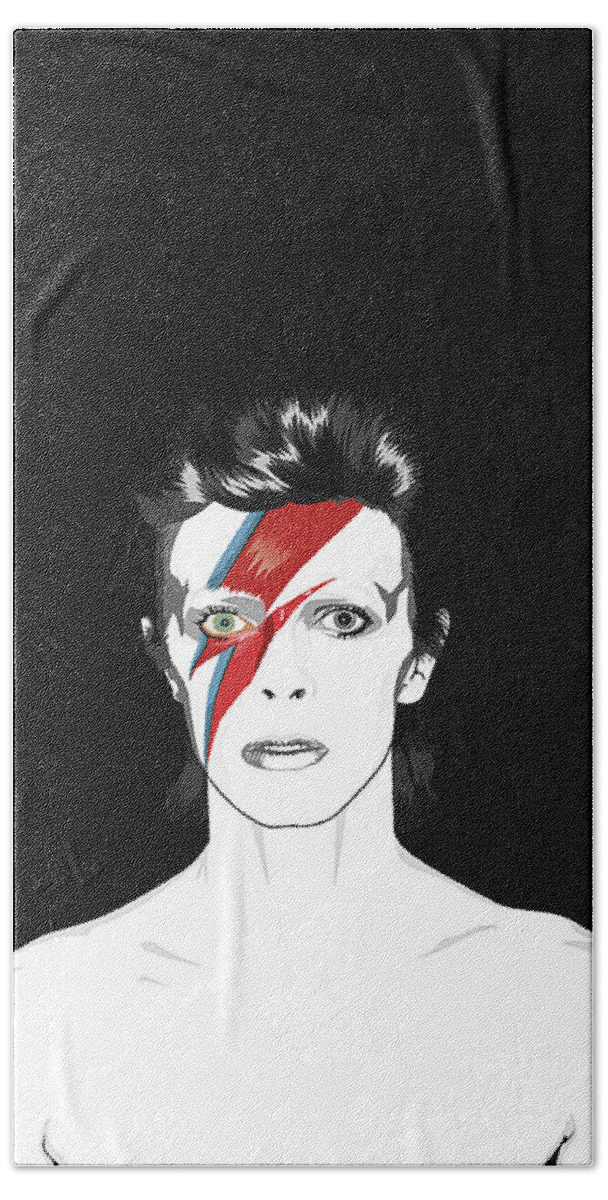 David Bowie Hand Towel featuring the digital art David Bowie Tribute by BONB Creative