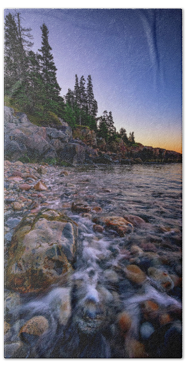 Acadia Hand Towel featuring the photograph Dawn on Little Hunter's Beach, Acadia by Rick Berk