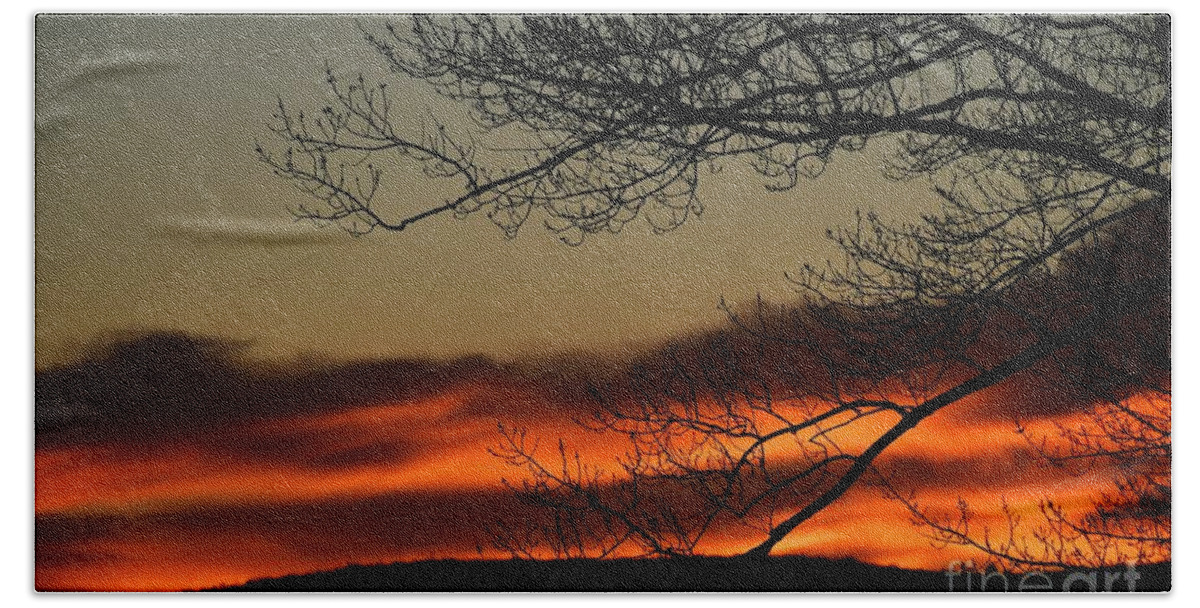 Sky Hand Towel featuring the photograph Daybreak by Julie Street