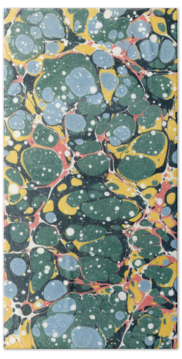 Pollock Hand Towel featuring the painting Decorative endpaper by Unknown