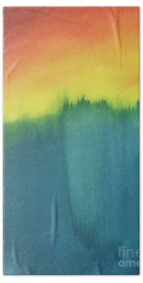 Oil Abstract Hand Towel featuring the painting Deep Feelings by Michael Silbaugh