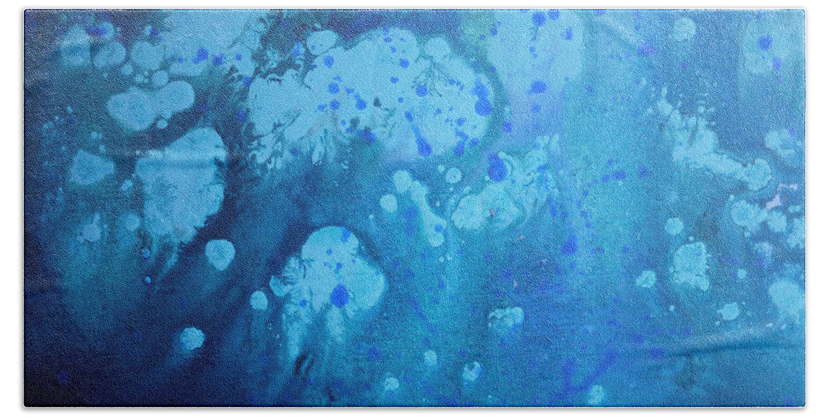 Ocean Bath Towel featuring the painting Deep Water by Julia Underwood
