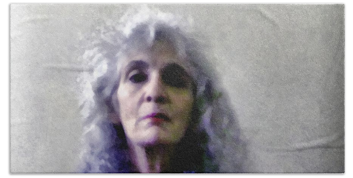 Portrait Bath Towel featuring the painting Defiance by RC DeWinter