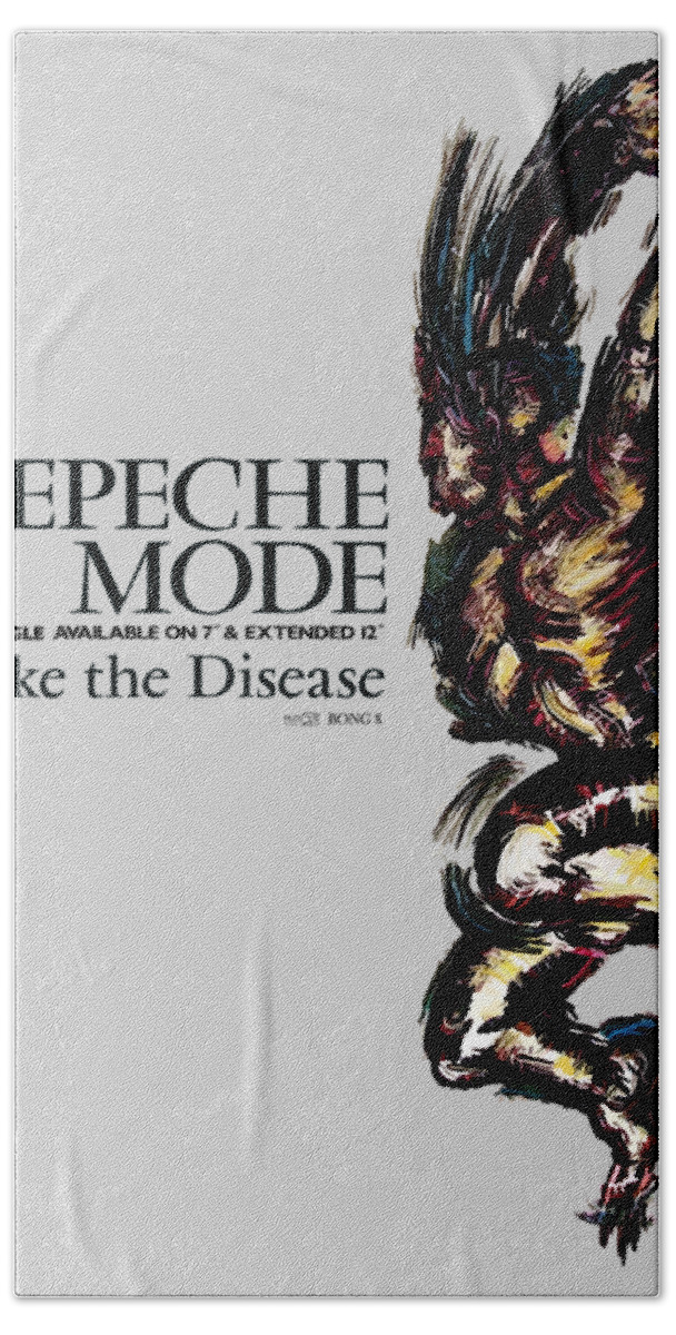 Depeche Mode Hand Towel featuring the digital art Shake the Disease by Luc Lambert