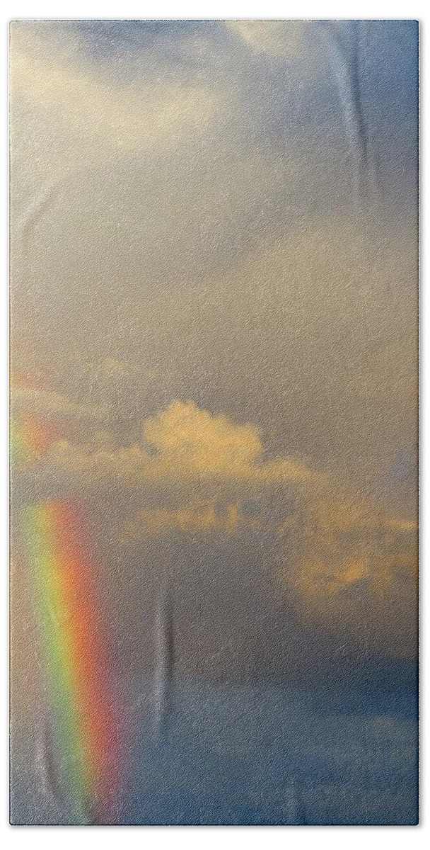 Places Bath Towel featuring the photograph Desert Rainbow by Judy Kennedy