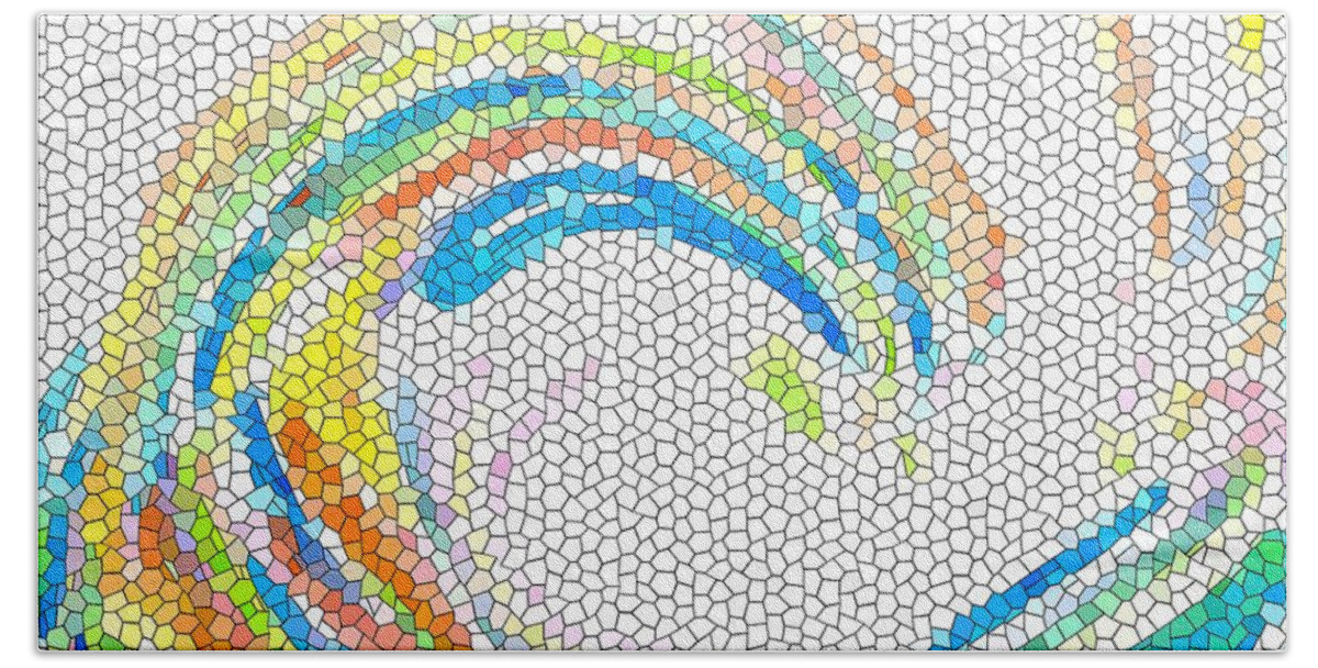 Digital Bath Towel featuring the digital art Design 35 Mosaic by Lucie Dumas
