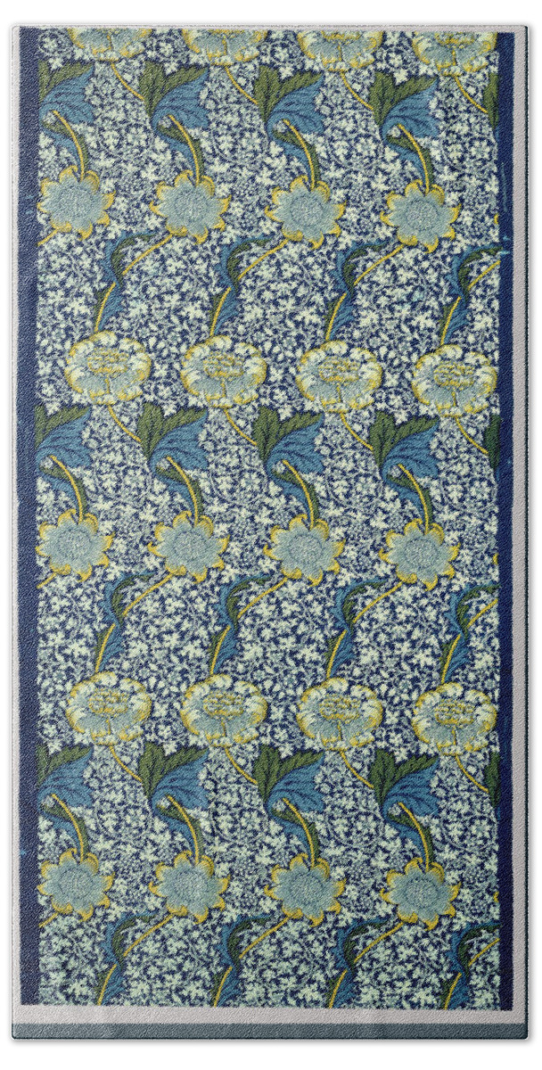 Kennet Bath Towel featuring the painting Designed by William Morris