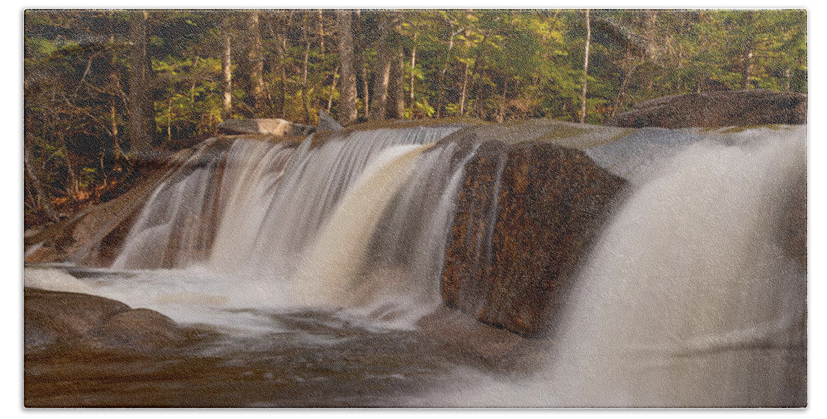 New England Bath Towel featuring the photograph Diana's Baths Waterfalls in Bartlett New Hampshire by Brenda Jacobs