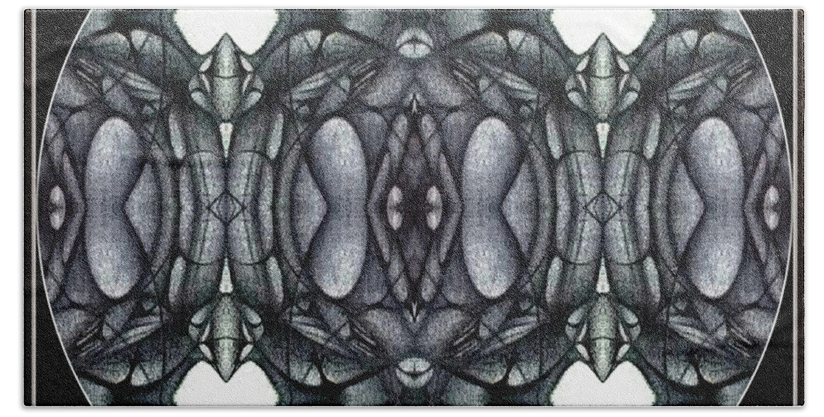 Ballpoint On Bed Sheet. Digitally Altered Ballpoint On Bed Sheet Hand Towel featuring the digital art Untitled Digitally Altered Ballpoint #5 by Jack Dillhunt