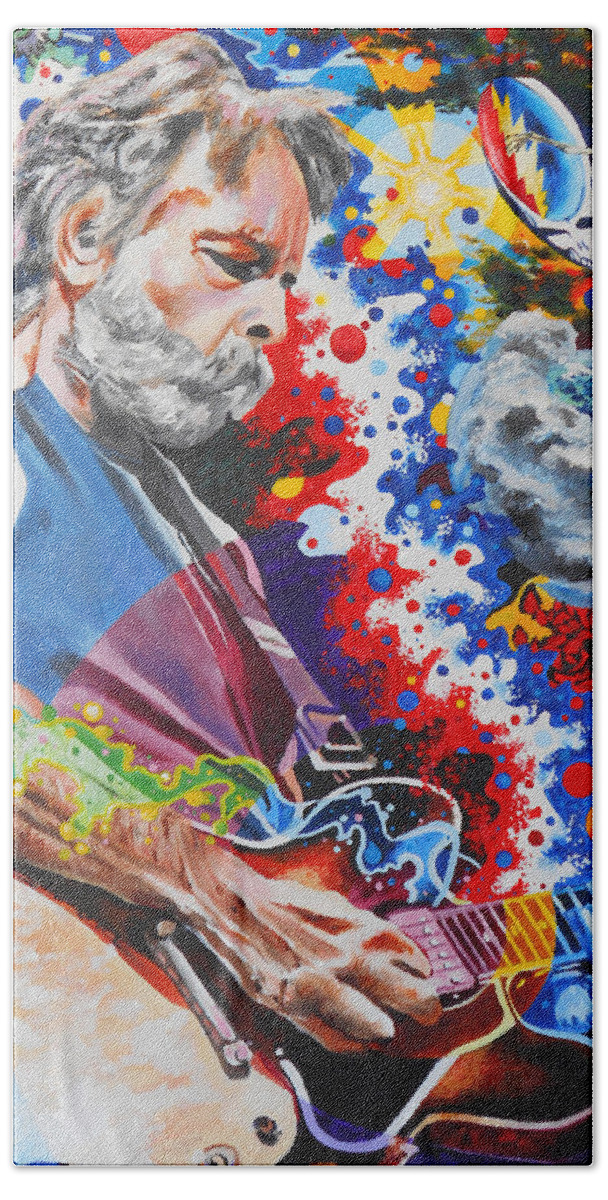 Bob Weir Hand Towel featuring the painting Dizzy With Eternity by Kevin J Cooper Artwork