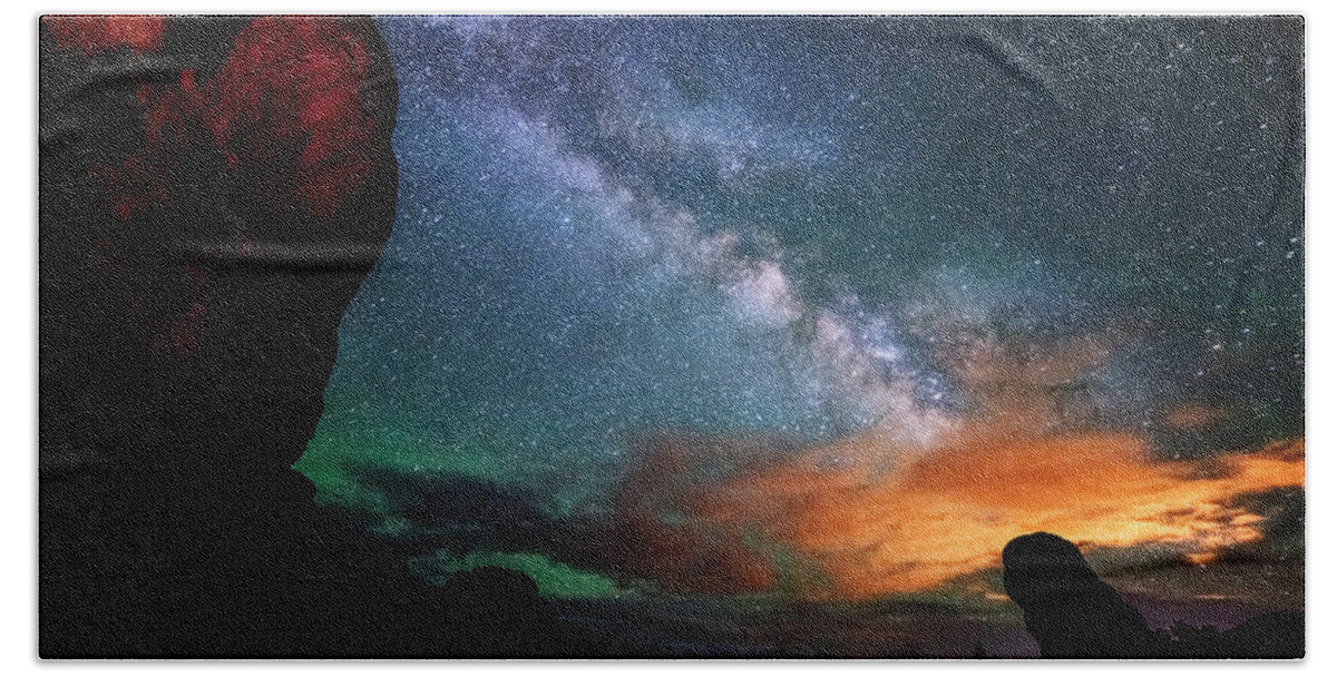 Stars Hand Towel featuring the photograph Double Arch View by Darren White