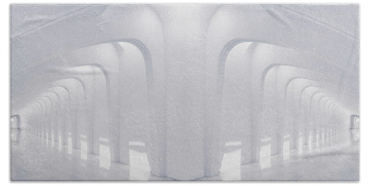 Hallway Hand Towel featuring the photograph Doubled Arches by Scott Norris