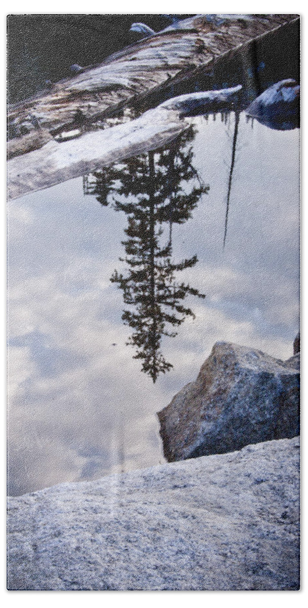 East Roman Nose Lake Hand Towel featuring the photograph Downside Up by Albert Seger