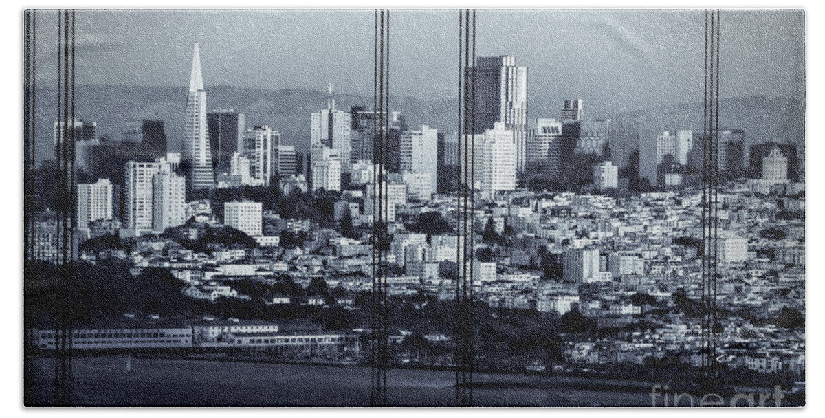 Sfo Bath Towel featuring the photograph Downtown San Francisco by Doug Sturgess