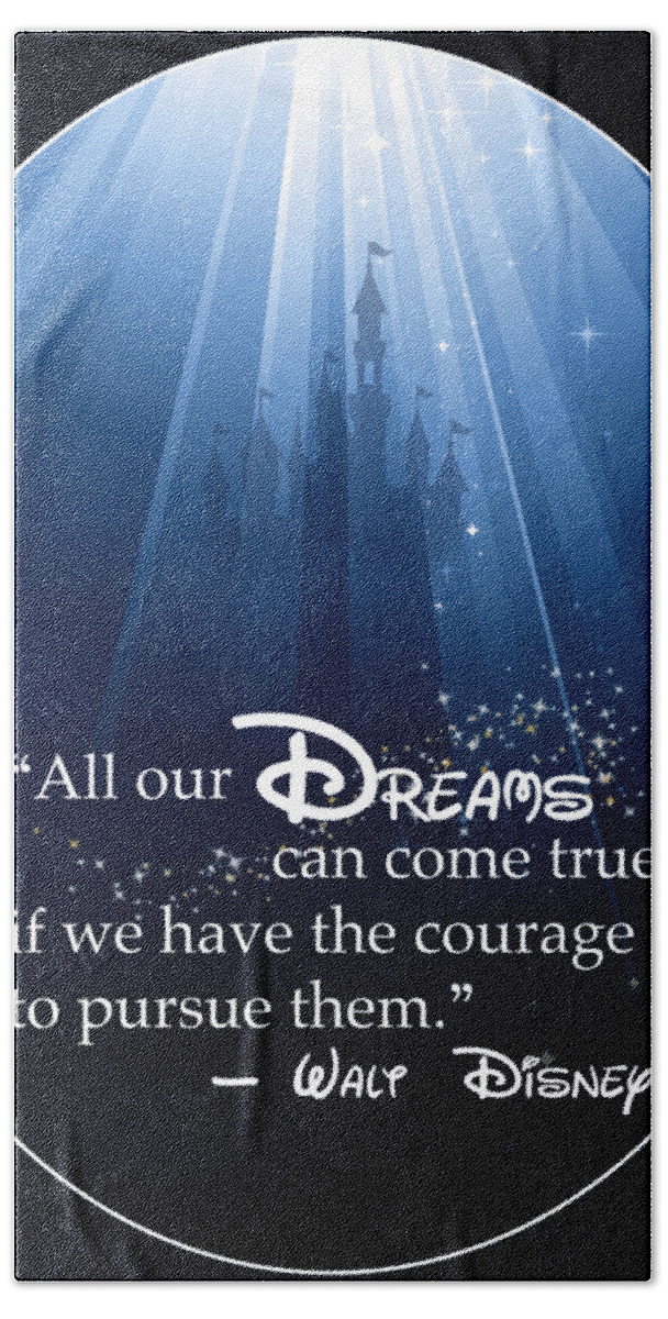 Disney Bath Sheet featuring the digital art Dreams Can Come True by Nancy Ingersoll
