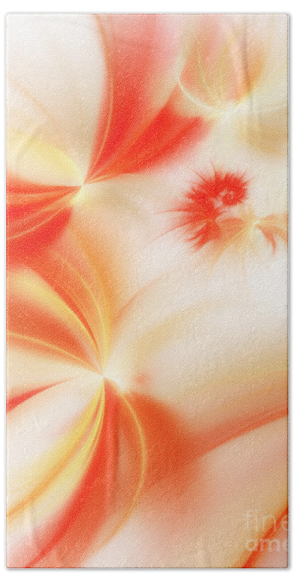 Andee Design Abstract Bath Towel featuring the digital art Dreamy Orange And Creamy Abstract by Andee Design
