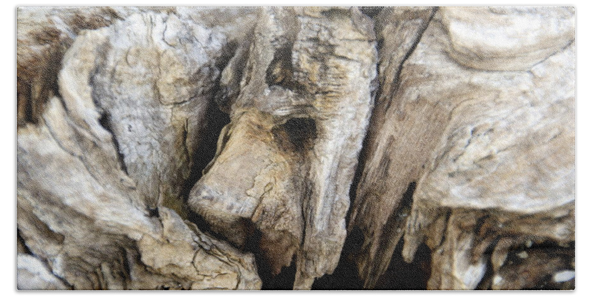 Horizontal Hand Towel featuring the photograph Driftwood Nature's Art by Valerie Collins