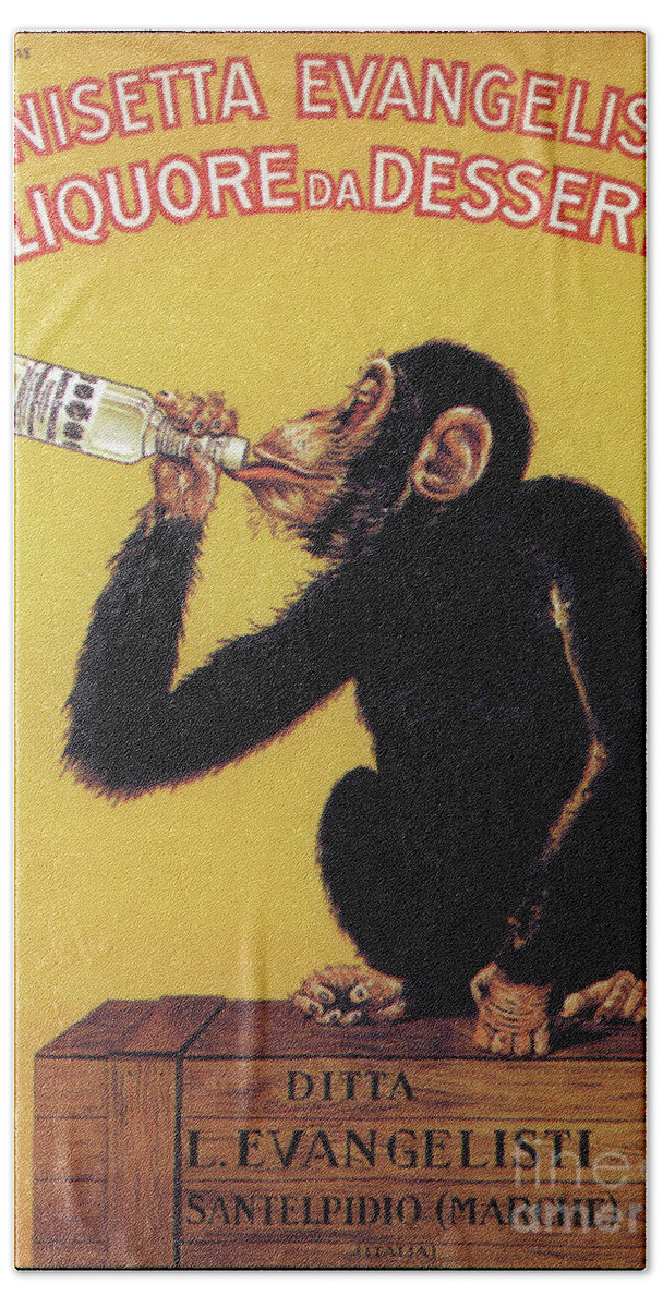 Anisette Evangelisti Liquor Hand Towel featuring the photograph Drinking Monkey Poster by Garry McMichael
