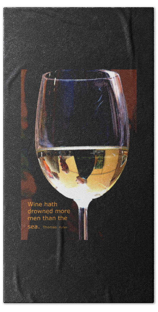 Wine Hand Towel featuring the photograph Drowning by Ian MacDonald