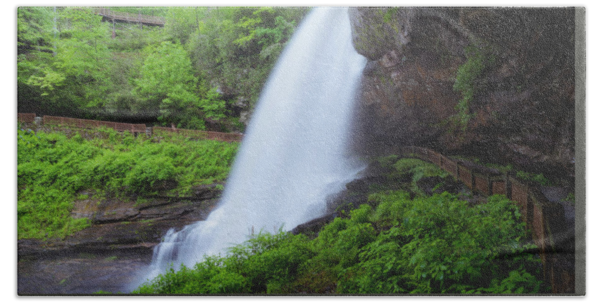 Appalachian Bath Towel featuring the photograph Dry Falls Panorama by Ranjay Mitra