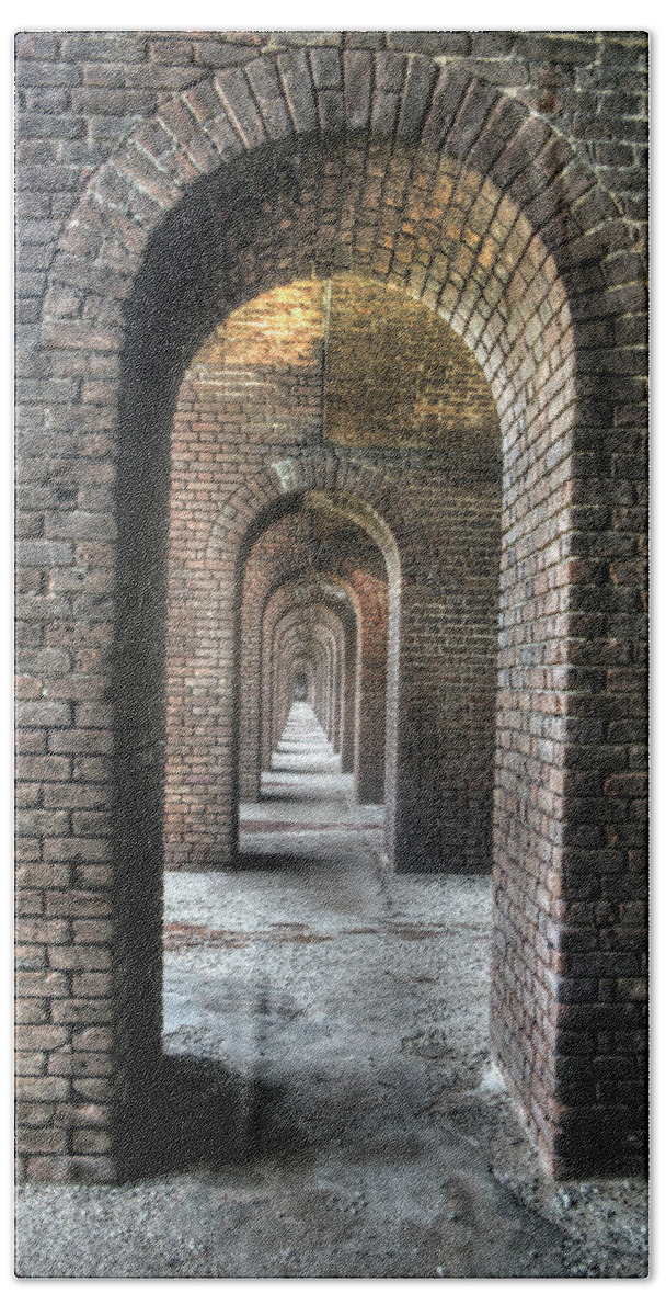 Doors Hand Towel featuring the photograph Dry Tortugas - Fort Jefferson - Doorways by Timothy Lowry