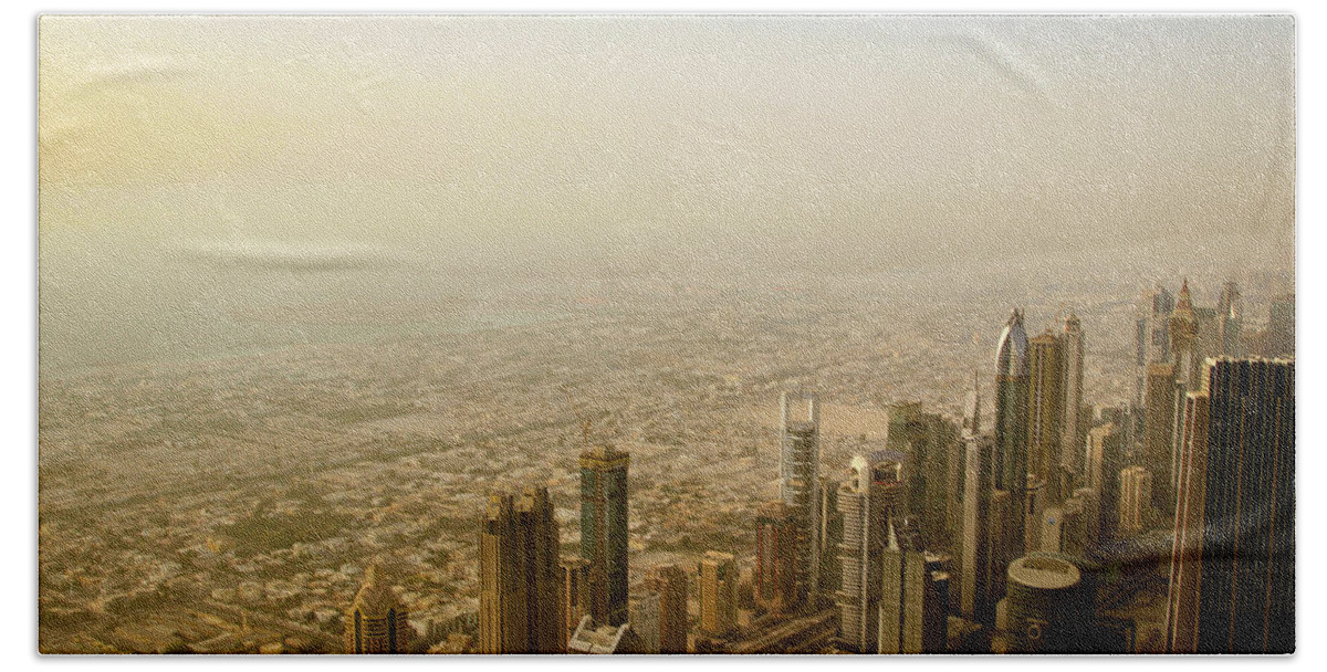Dubai Hand Towel featuring the photograph Dubai Skyline by Aashish Vaidya