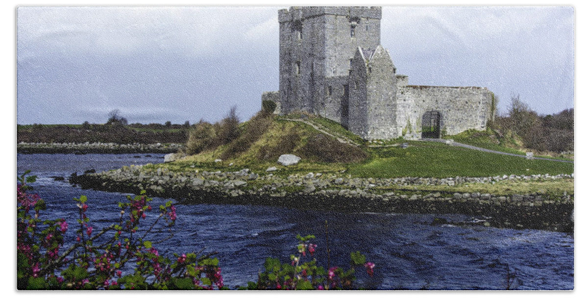 Original Hand Towel featuring the photograph Dunguaire Castle by WAZgriffin Digital