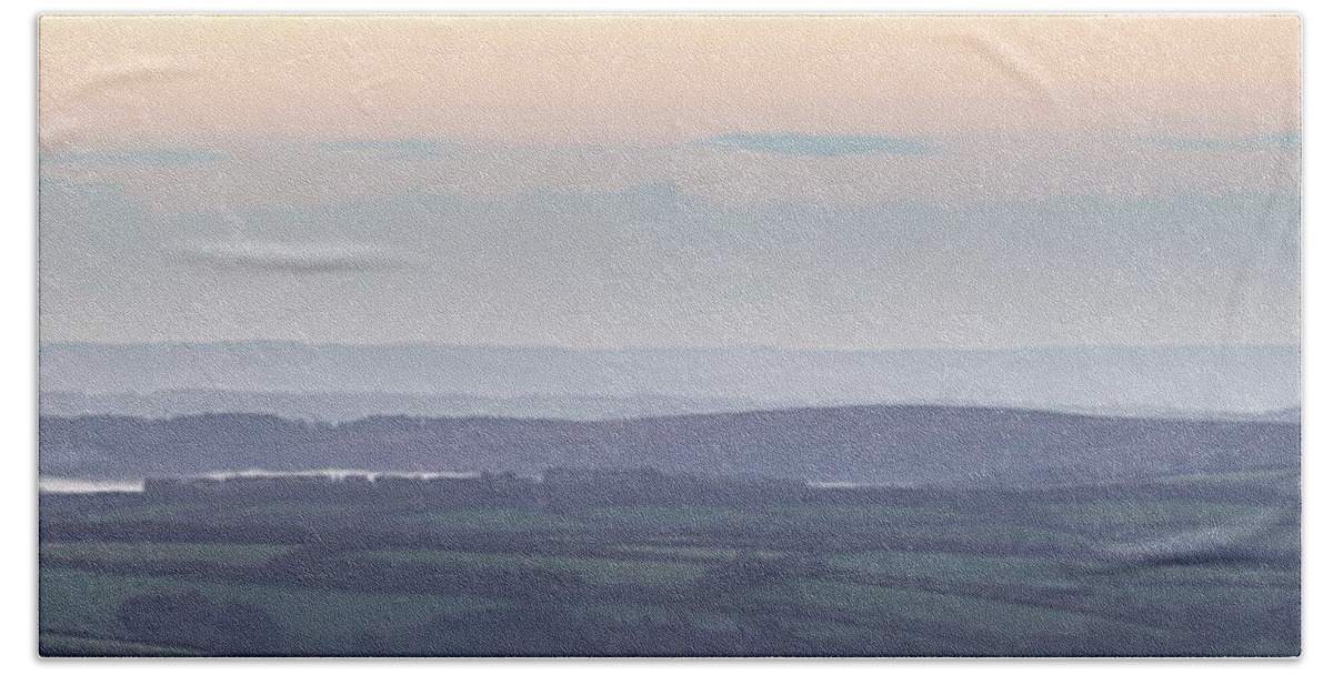 Exmoor Bath Towel featuring the photograph Dunkery Hill Morning by Andy Myatt