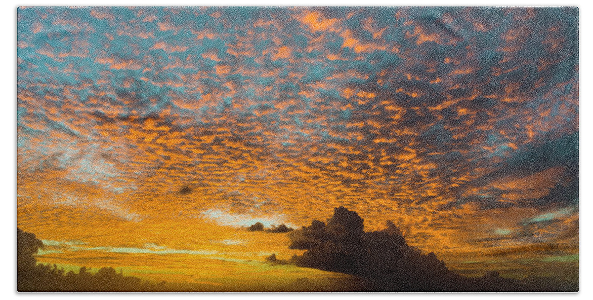 Barbados Hand Towel featuring the photograph Dusk, East of Barbados by John Roach