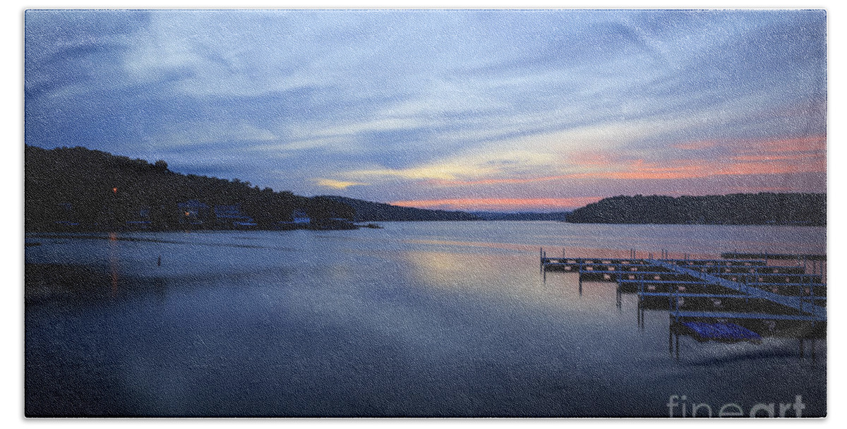 Lake Hand Towel featuring the photograph Early Morning at Lake of the Ozarks by Dennis Hedberg