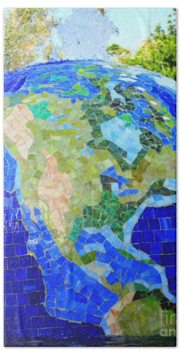 Earth Mosaic Hand Towel featuring the photograph Earth Mosaic 1 by Randall Weidner