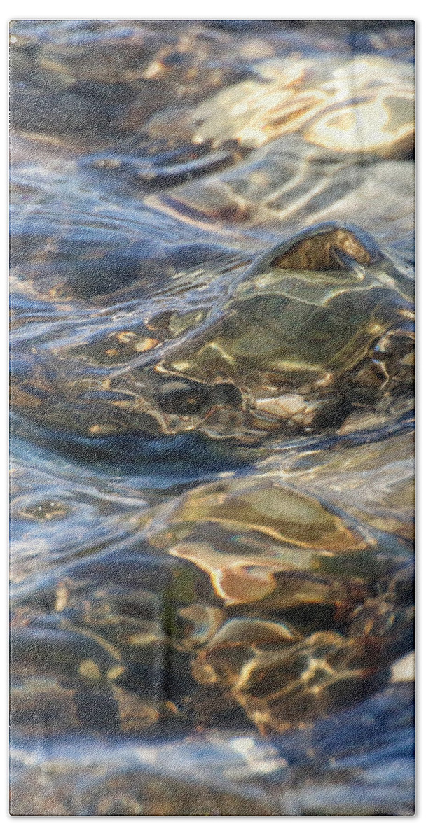 Abstract Hand Towel featuring the photograph Ebbing Tide 1 by William Selander