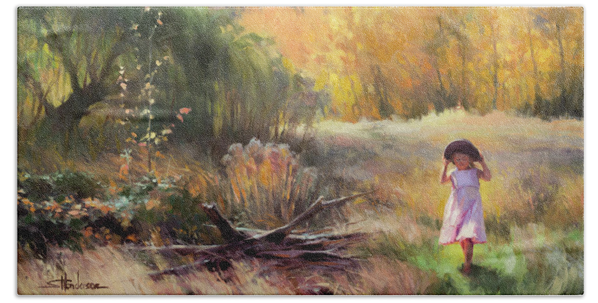 Country Bath Towel featuring the painting Effervescence by Steve Henderson