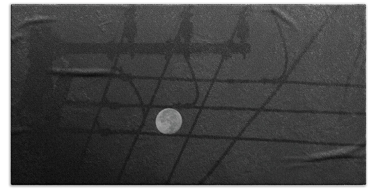 Florida Bath Towel featuring the photograph Electric Moon Delray Beach Florida by Lawrence S Richardson Jr