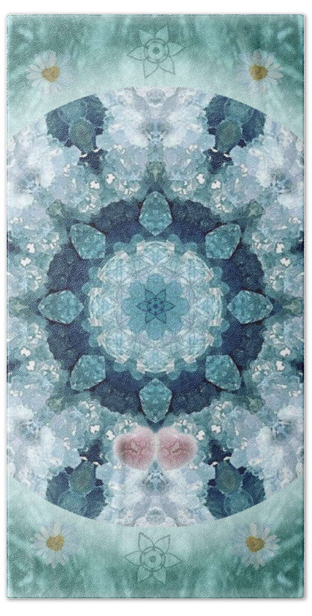 Mandala Hand Towel featuring the digital art Eloquence by Alicia Kent