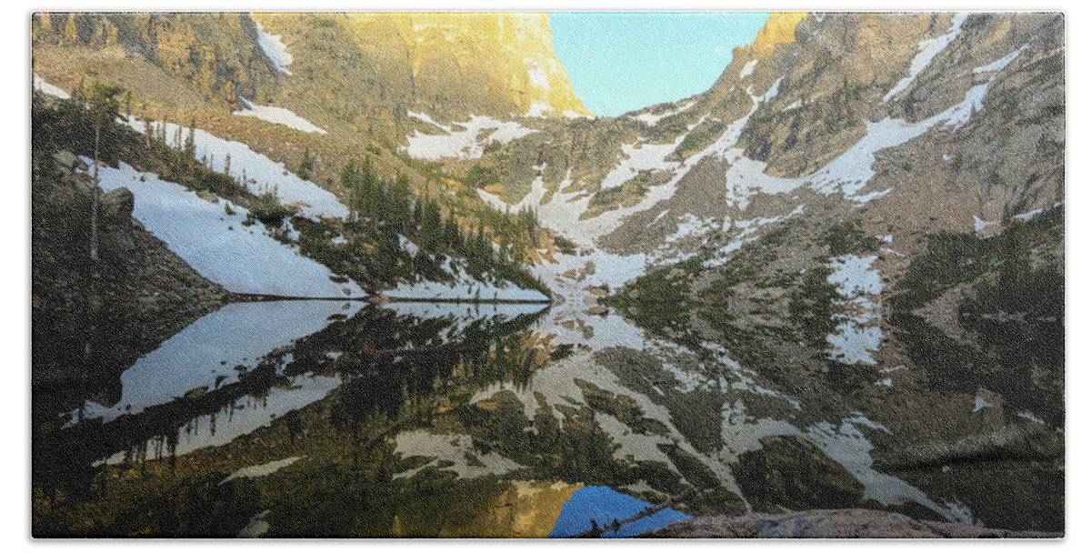Rocky Hand Towel featuring the photograph Emerald Lake by Sean Allen