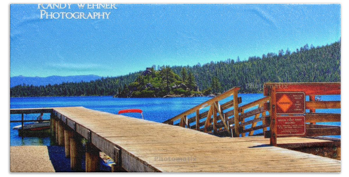 Landscape Hand Towel featuring the photograph Emerald Pier by Randy Wehner