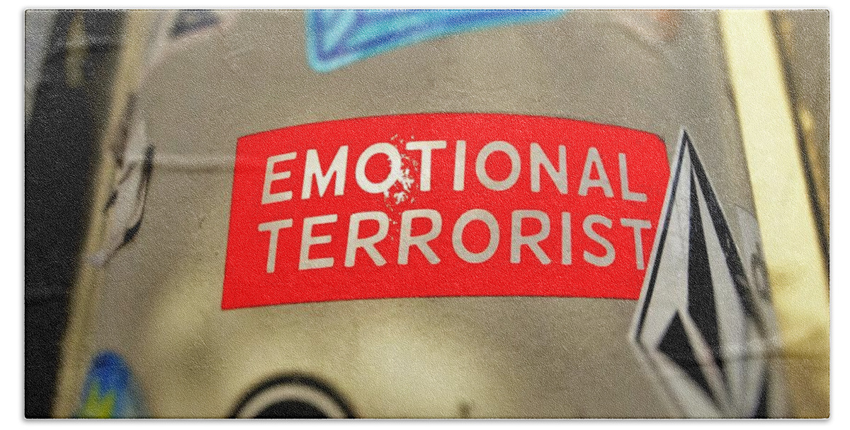 Love Bath Towel featuring the photograph Emotional Terrorist in New York by Funkpix Photo Hunter
