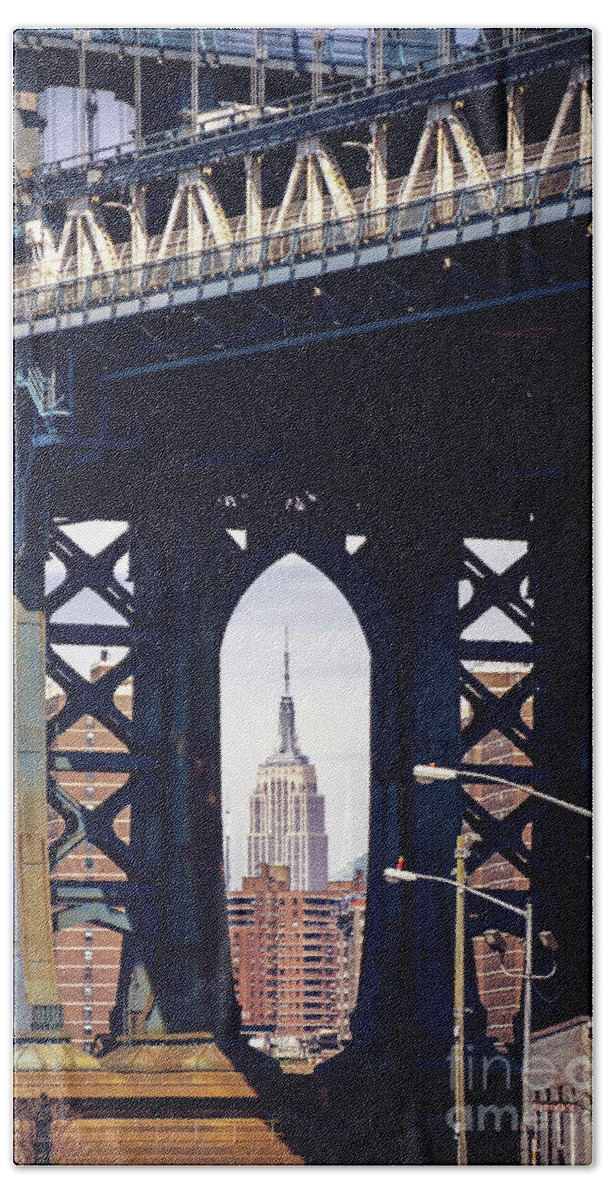 Bridge Hand Towel featuring the photograph Empire Framed by Joan McCool