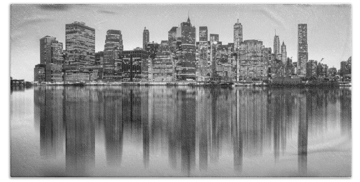 Manhattan Skyline Bath Sheet featuring the photograph Enchanted City by Az Jackson