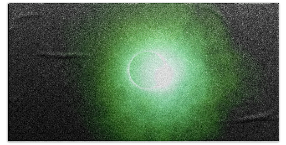 Solar Eclipse Hand Towel featuring the photograph End Of Totality by Daniel Reed
