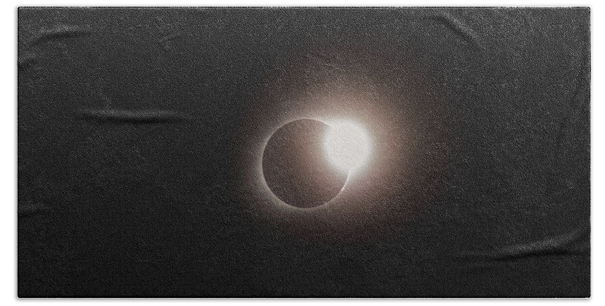 Total Eclipse Hand Towel featuring the photograph End of Totality - Total Solar Eclipse by Gregory Ballos