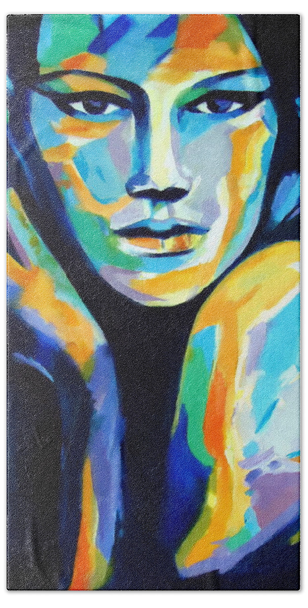 Affordable Original Art Bath Towel featuring the painting Endless wondering by Helena Wierzbicki
