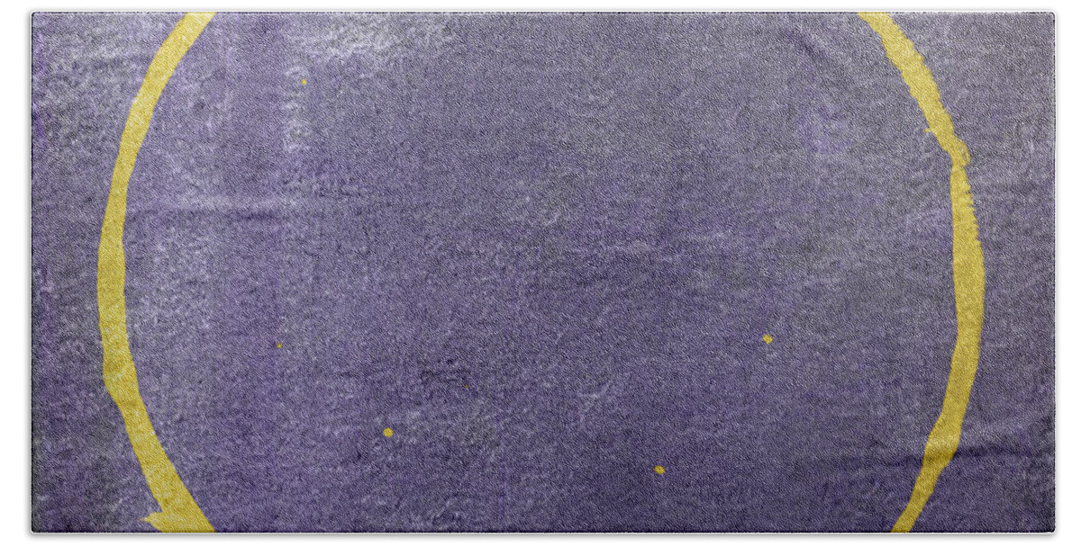Purple Bath Towel featuring the digital art Enso 2017-18 by Julie Niemela