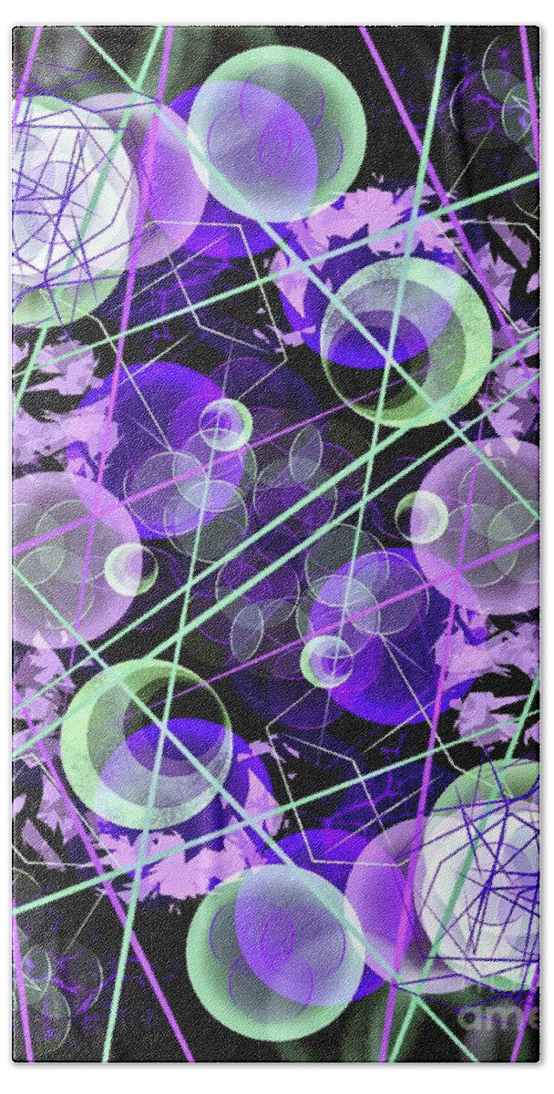 Eternal Optimism Abstract Hand Towel featuring the digital art Eternal Optimism by Laurie's Intuitive